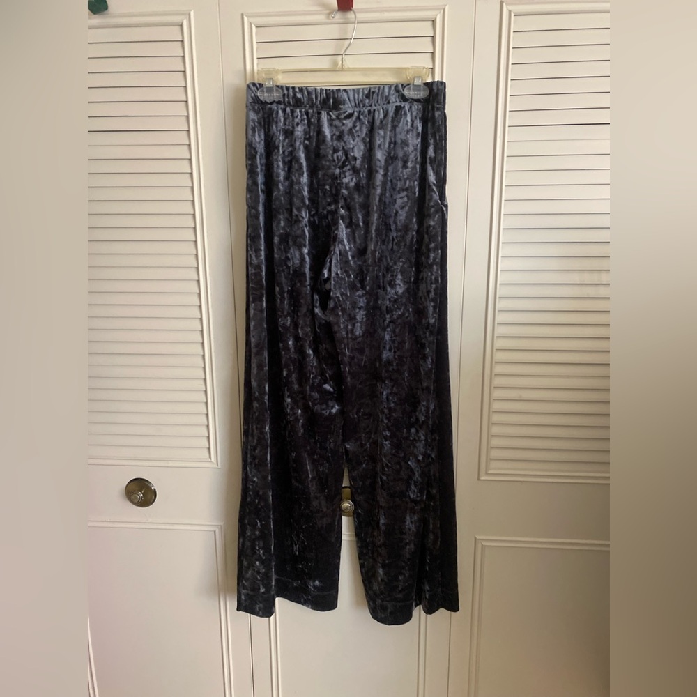 A new day slate Gray gunmetal crushed velvet wide leg pants